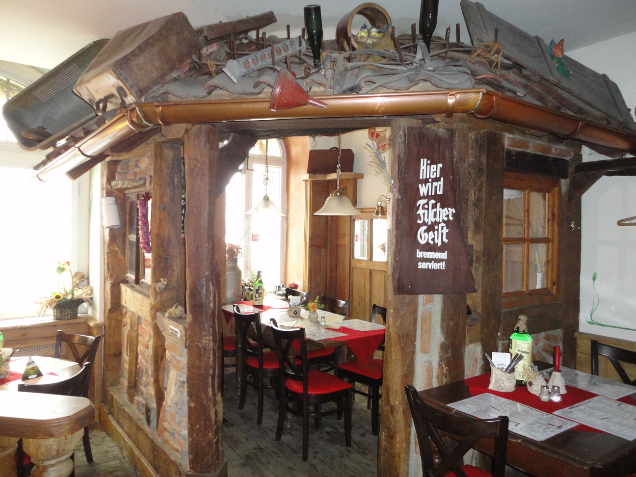 Biergarten mit Blick auf Gerhart-Hauptmann-Theater